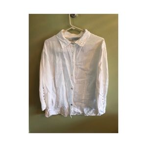 White linen button down